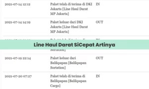 Line Haul Darat SiCepat Artinya