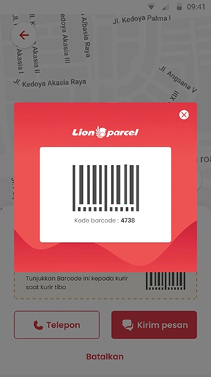 Contoh kode booking lion parcel